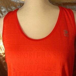 FILA Sport Orange Muscle Shirt Sz XL
